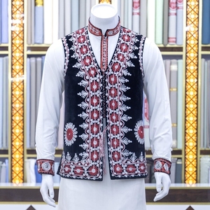<b>Men</b> Afghani Handmade Dress in Wholesale Rate Breathable Afghan Dress with Waistcoat in Factory Direct Price 2025 - Product Image 1