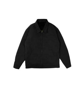 Veste de travail zippée en toile délavée vintage pour homme, en coton, avec écusson surdimensionné et logo brodé, veste d'hiver de style rue - Product Image 1