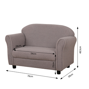 Sofá Infantil de Dos Plazas para Niños Pequeños, Sofá Infantil con Tela de Peluche, Sofá Grande para Bebés, para Niños de 0 a 3 Años - Product Image 6