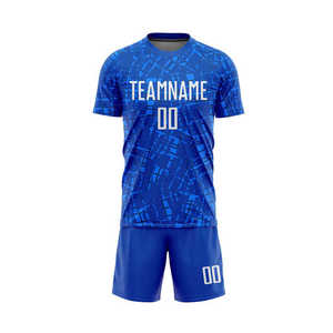 Sportswear 100% Polyester Breathable Quick Dry Custom Sublimation Design Short Sleeve Stand Collar <b>Soccer</b> Uniform Jersey Unisex - Product Image 1