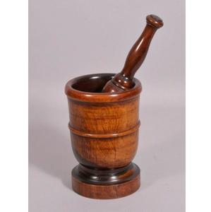 Pilon de mortier en bois de finition blanche naturelle Durable fait à la main de qualité supérieure outil de mélange de meulage d'herbes et d'épices sculpté - Product Image 3