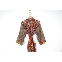 Robe kimono longue ample en soie, style bohème, élégante, colorée, patchwork, douce et respirante, pour femme, idéale pour les vacances d'été à la plage