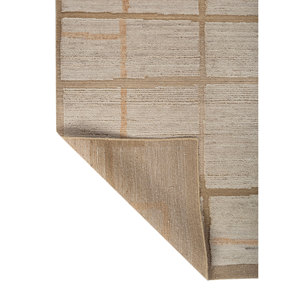 Alfombra de Lana Anudada a Mano Aprezo Gold, Rectangular 9x12, Diseño Geométrico Abstracto Tipo Rompecabezas, para Pasillo, Entrada del Hogar, Técnica Artesanal - Product Image 5