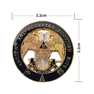 Pins de revers en émail personnalisés pour la <span class=keywords><strong>franc</strong></span>-<span class=keywords><strong>maçonnerie</strong></span>, badges métalliques de la fraternité, design 3D, moulage écologique, cadeau maçonnique - Product Image 4