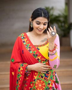 Export Quality Heavy Designer Festive Wear Cotton <b>White</b> Color Real Digital Work Lehenga Choli with Low Rate India - Product Image 6