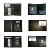 Dompet Paspor Kulit Tipis Minimalis dengan Slot Kartu dan Jendela ID, Desain Ringkas untuk Pria dan Wanita