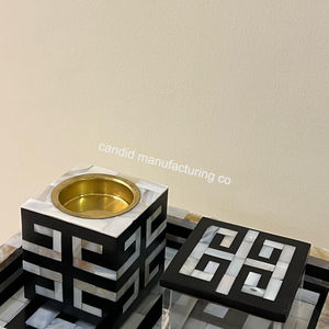 Ensemble cadeau Mabkhara incrusté de nacre de qualité supérieure Brûleur d'encens MOP Bakhoor Idéal pour les festivals arabes et l'atmosphère domestique - Product Image 2