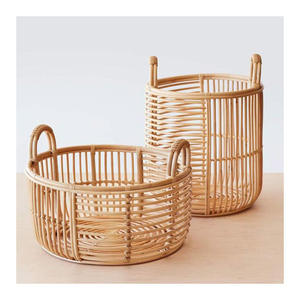 2025 Panier à linge au design moderne Ustensiles de cuisine de qualité supérieure Panier en bambou en rotin Look vintage pour restaurant - Product Image 1
