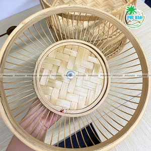 CESTA DE REGALO DE BAMBÚ con estilo y duradera para almacenamiento y decoración, perfecta para decoración del hogar, cesta de flores - Product Image 3