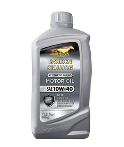 Golden Stallion Synthetic Blend Anti-Wear Automotive Lubricant SAE <b>10W</b>-<b>40</b> Motor Oil 6 Pack 1 Quart - Product Image 1