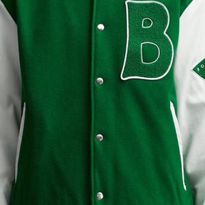 Hot Style Custom Logo Button Ribbed collar With Cuffs <b>Varsity</b> <b>Jacket</b> For <b>Men</b> Letterman College Baseball <b>Bomber</b> <b>Varsity</b> <b>Jacket</b> - Product Image 3