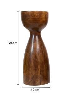 Bougeoir en bois naturel durable fait à la main pour Noël, usage domestique, avec une finition de surface polie et lisse - Product Image 2