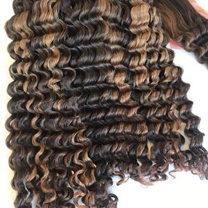Vente en gros LINU HD Orange Piano Couleur Remy Extensions de cheveux naturel droit vietnamien vierge birman Curl Lace Raw HD Genius - Product Image 2