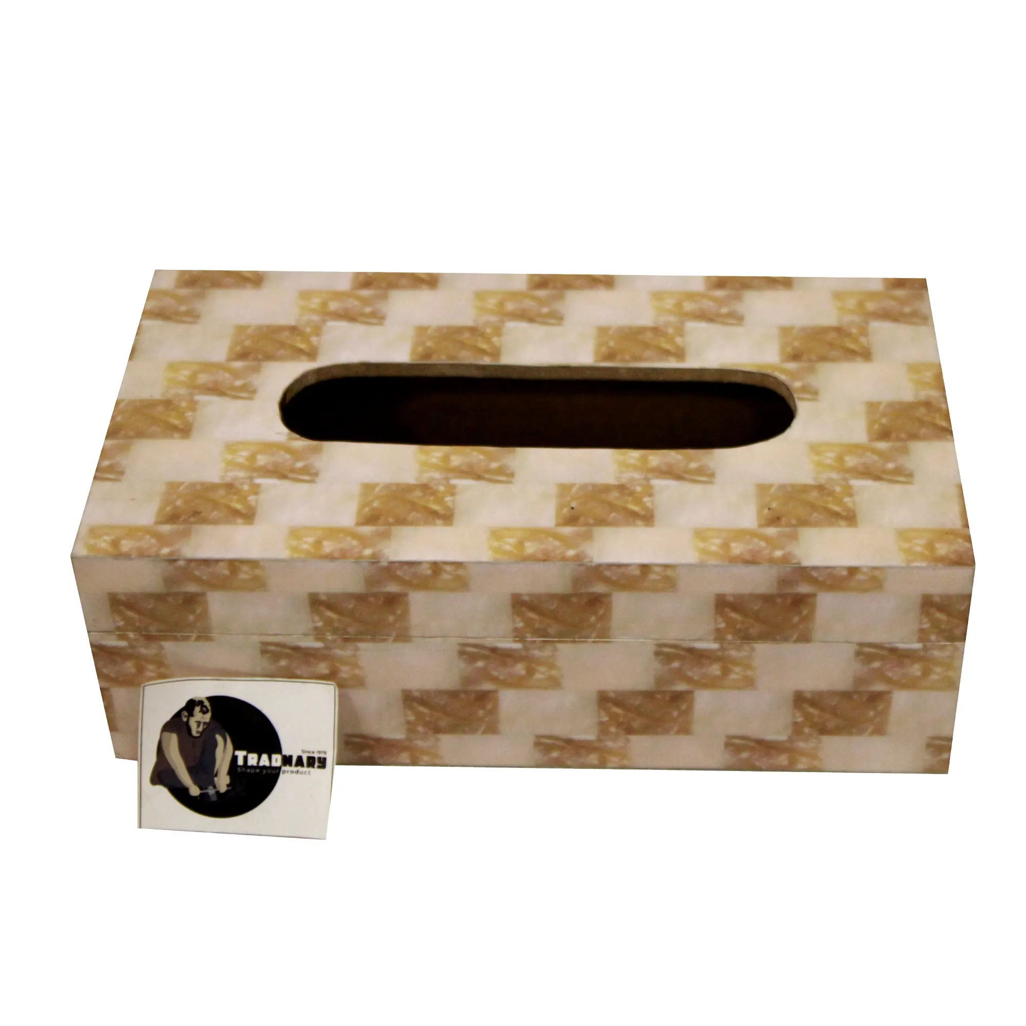 Custom Printed Tissue Box In Tiles Design From Tradnary