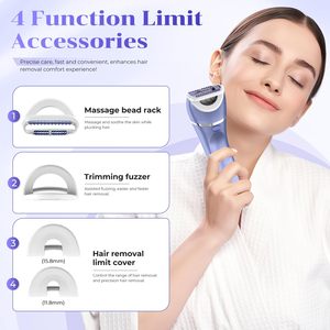 Rasoir électrique 7-en-1 pour femme, étanche IPX7, avec écran LED, tondeuse intime, tondeuse bikini, épilateur et pince à épiler - Product Image 1