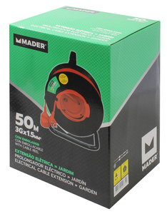 50m. Cavo elettrico estensibile con 1 presa 3x1.5mm. IP20 (Mader 90675) - Product Image 2