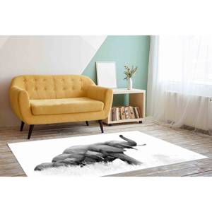 Alfombra Familiar con Diseño de Elefantes, Alfombra Estampada, Decoración para Cuarto de Hombre, Alfombra de Lujo con Diseño Animal, Alfombra Suave con Pelo Largo - Product Image 2