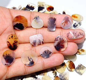Shazar หินโมรา dendritic อัญมณี Cabochon หินอัญมณีรูปทรงผสมขายส่งและอัญมณีดีสำหรับใช้ทำเครื่องประดับ - Product Image 4