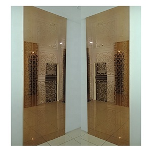 Haute qualité KIJ Excellence titane Glassbite + miroir plaque en acier inoxydable BA finition de Surface Art titane revêtement PVD haut - Product Image 2