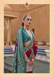 Elegant Indian & Pakistani Designer Soft Silk Saree Beautiful Weaving for Wedding & Traditional Party Occasions - Product Image 2