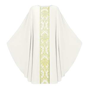 Traje de casulla litúrgica con estola a juego, vestido totalmente bordado para celebraciones de Misa - Product Image 4