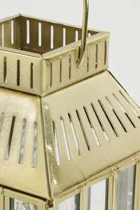 Faroles de Piso de Latón, Diseño Moderno con Detalles Calados, Decoración Navideña y de Pascua, Portavelas Duraderos Sin Plomo - Product Image 2