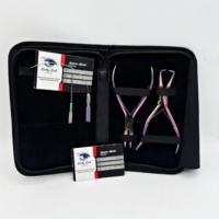 Kit de salon de coiffure professionnel de haute qualité en acier inoxydable de qualité chirurgicale, outils d'extension de cheveux à fixation solide, micro-plasma arc-en-ciel