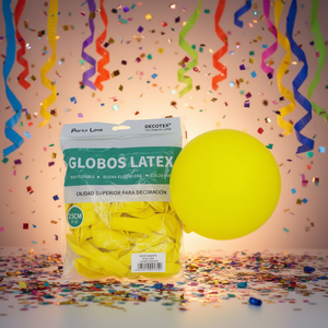 Party Love Latex <b>Balloons</b> 25cm <b>Yellow</b> R10 For Decoration - Product Image 3