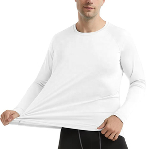 OEM Wholesale Custom Logo <b>Mens</b> Gym <b>Compression</b> <b>Shirt</b> Rash Guard High Quality Performance Long Sleeve UPF 50+ UV <b>Shirt</b> Rashguard - Product Image 6