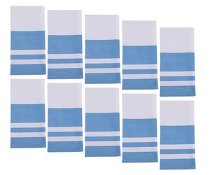 Lot de 12 serviettes en coton 100% de style carré vintage faites à la main, brodées et réutilisables pour la maison ou l'avion - Product Image 4