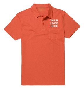 Camiseta de hombre al por mayor con logotipo estampado bordado personalizado de alta calidad para Polo con cuello vuelto en blanco de fábrica para camiseta de Polo - Product Image 1