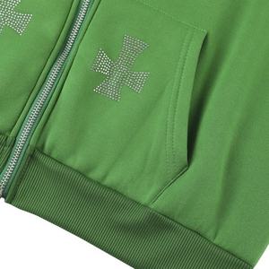 Sweat à capuche en coton 100% écologique avec strass pour homme, crocheté, hiver, ODM, décontracté, surdimensionné - Product Image 4