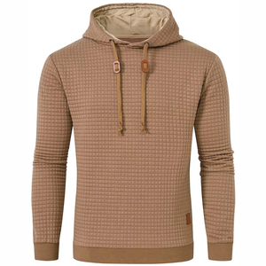 Custom Regular Fit Men's Cotton Knitted Jogging Hoodies Pockets Winter Solid Anti-Wrinkle Design Training Tracksuits Hooded - Product Image 1