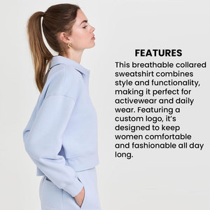 Sudaderas con cuello transpirables personalizadas, ropa deportiva: sudaderas elegantes y listas para las necesidades diarias de las mujeres - Product Image 5