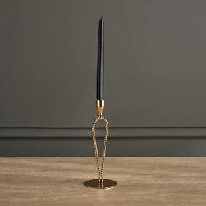 Porte-bougie en métal doré de luxe, élégant, décoratif, accent de table, centre de table élégant pour salon, chambre à coucher et salle à manger - Product Image 1