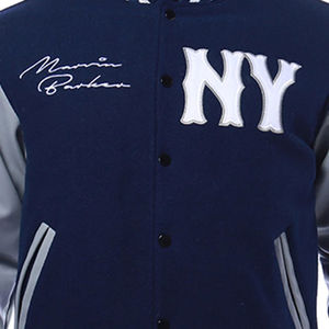 TF เสื้อแจ็กเก็ตผ้าใบคุณภาพสูงสำหรับผู้ชายแขนเสื้อหนังปักลายตัวอักษรด้านหน้าสำหรับฤดูหนาวผลิตตามสั่ง - Product Image 3