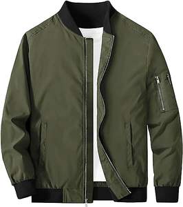 เสื้อแจ็กเก็ตสำหรับผู้ชายเสื้อโค้ทสีดำมีซิปป้ายตามสั่ง - Product Image 6