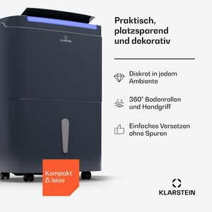 Déshumidificateur domestique 40L par jour, contrôle par application WiFi, sécheur d'air portable à compresseur avec drainage continu pour pièces de 35-45 m2, anthracite - Product Image 2