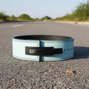 เข็มขัดหนังปรับสีได้สำหรับยกน้ำหนักแบบยูนิเซ็กซ์ - ทนทานและระบายอากาศดี ดีไซน์หัวเข็มขัดแบบคันโยก - Product Image 4