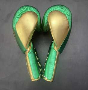 Pas de boxe pas de vie gants de boxe professionnels conception lacée rembourrage épais à 4 couches gants en peau de vache respirants évacuant l'humidité - Product Image 5