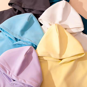 เสื้อฮู้ดผู้ชายไซส์ใหญ่ สีพื้น ผ้าฝ้ายเฟรนช์เทอร์รี่ สวมใส่สบาย ทรงปกติ เหมาะสำหรับฤดูใบไม้ร่วง - Product Image 5