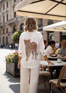 Blusa Bordada Estampada para Mujer, Camisa Casual de Moda Hecha en Turquía - Product Image 2