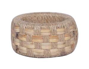 แหวนรองผ้าเช็ดปากทำจากหวายสีธรรมชาติ ทำด้วยมือ รูปทรงกลม สำหรับงานแต่งงาน งานเลี้ยง ร้านอาหาร/โรงแรม ที่วางผ้าเช็ดปากแบบมีสต็อก - Product Image 4