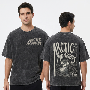 อาร์กติก มอนกี้ส์ เสื้อยืดแขนสั้นโอเวอร์ไซส์ผู้ชาย สไตล์สตรีท คอกลม ผ้าฝ้ายเจอร์ซีย์ พิมพ์ลายกราฟิก - Product Image 3