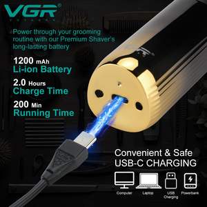 Afeitadora Eléctrica Recargable para Hombre, Máquina de Afeitar Facial Inalámbrica con Batería de Larga Duración, Resistente al Agua IPX7 - Product Image 2