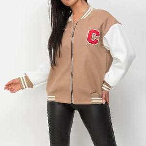 Última Universidad deporte Varsity chaqueta de las mujeres logotipo personalizado OEM Diseño Varsity Bike Racing chaquetas para las mujeres - Product Image 5