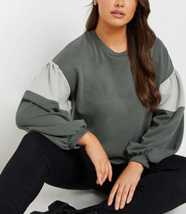 Sudadera Lisa de Cuello Redondo para Mujer, Bordado con Logotipo, Alta Calidad, 100% Algodón, Antiarrugas, Transpirable - Product Image 6