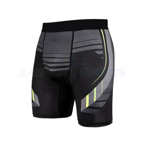 Short de compression de performance XL pour hommes, grande taille, fitness et sport, course à pied, gym, matériau Spandex sans couture, motif solide - Product Image 1