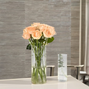 Grands vases décoratifs en verre pour centre de table, <span class=keywords><strong>design</strong></span> moderne, <span class=keywords><strong>vase</strong></span> de haute qualité en verre cylindrique isolé pour fleurs d'intérieur - Product Image 1