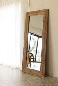 Cadre de miroir rectangulaire moderne en bois |   Design artisanal respectueux de l'environnement |   Finition de haute qualité |   Support mural |   Prix d'usine - Product Image 2